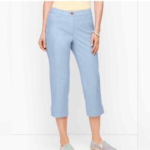 Talbots 10 perfect skimmer pants blue cropped women’s resort wear casual summer